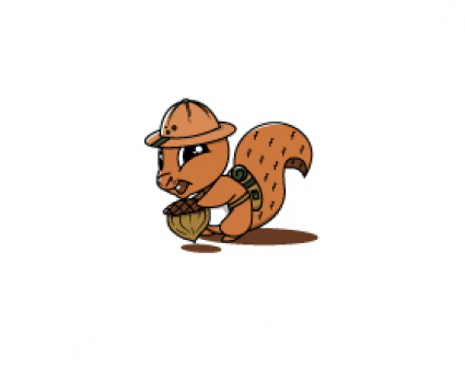 松鼠卡通logo设计