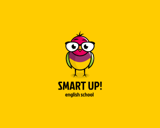 灵动小鸟英语学校标志设计