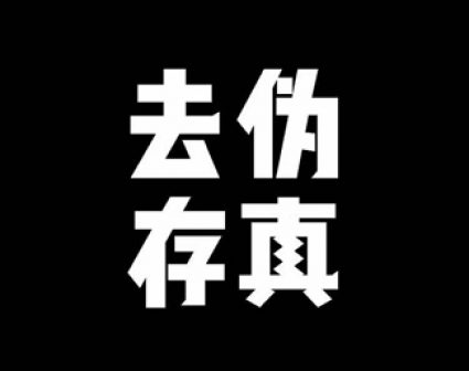 去伪存真字体logo设计