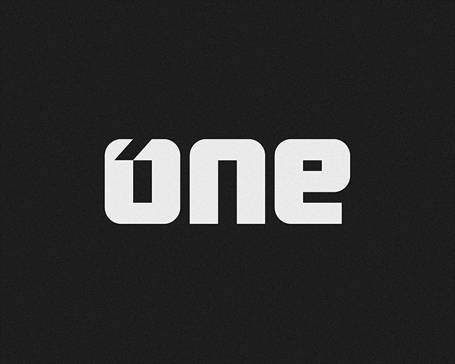 ONE字体logo设计