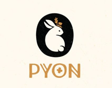 Pyon兔子logo设计