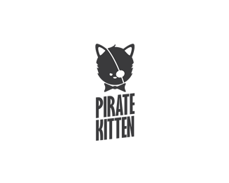海盗小猫logo设计