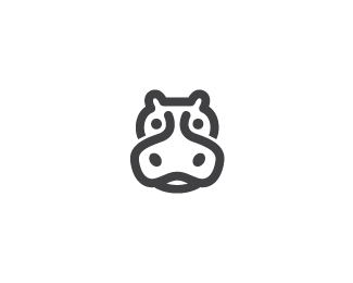 河马图形logo设计