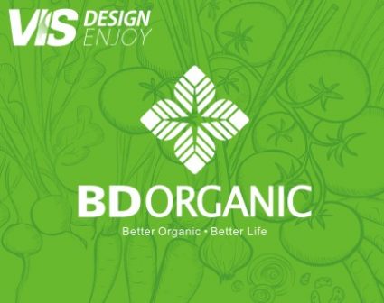 BD Organic蔬菜标志设计
