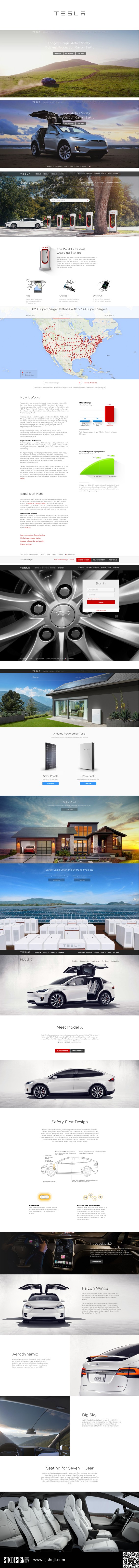 TESLA特斯拉页面版式设计