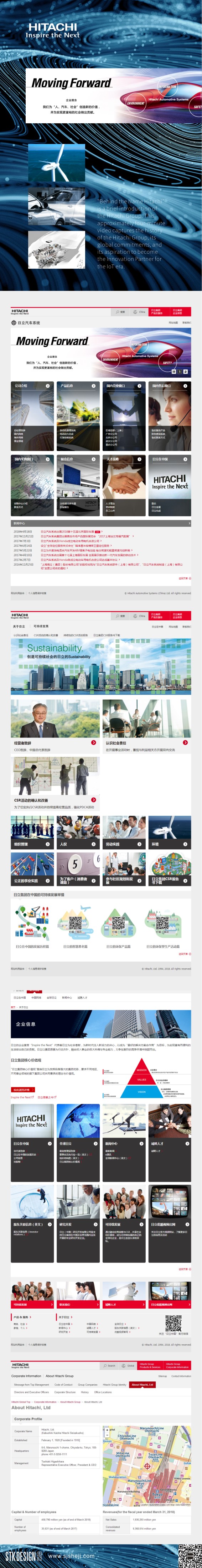 日立（中国）站页面版式设计