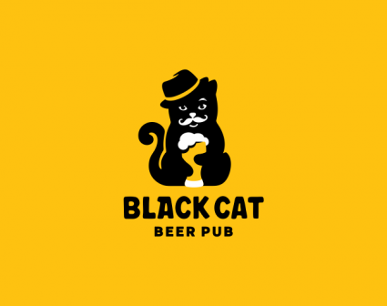 black cat 啤酒LOGO设计