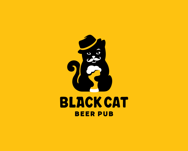 black cat 啤酒LOGO设计
